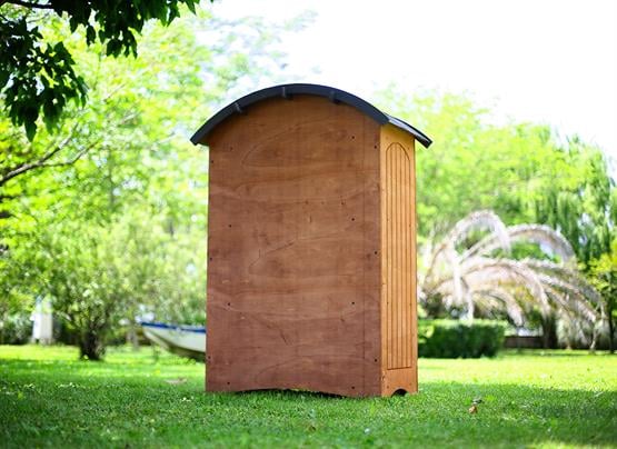 Mandu Ahşap Bahçe Depolama Dolabı Radıus Çatılı-Mnd187