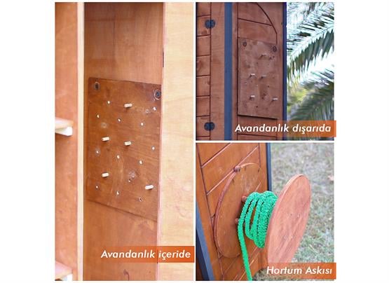 Mandu Ahşap Çok Amaçlı Bahçe Depolama Dolabı-Mnd151