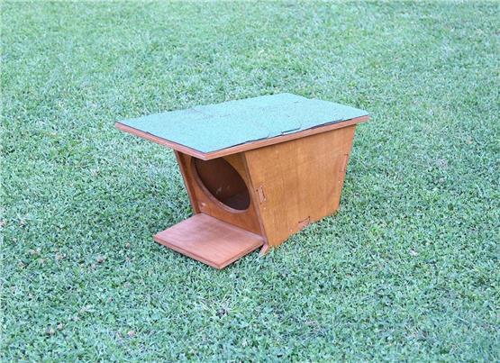 Mandu Ahşap Mini Kedi Evi (Yeni Doğan Evi)-Mnd215