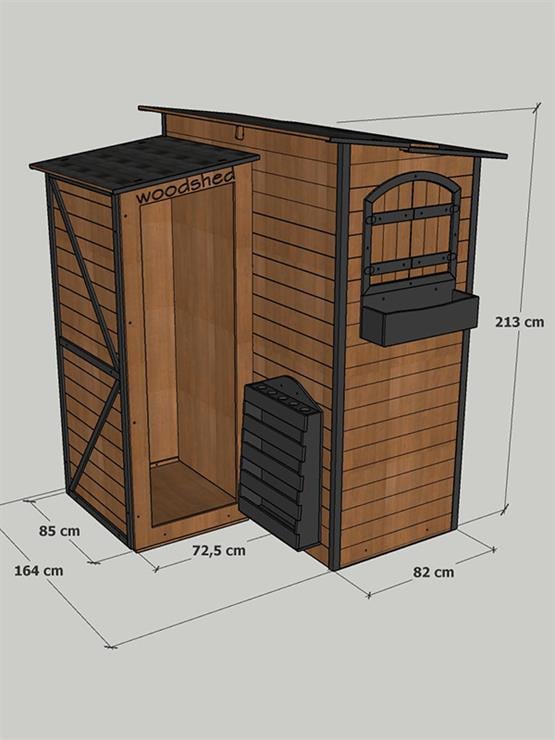 Mandu Ahşap Odunluklu Depolama Evi (Kiler) Mnd256