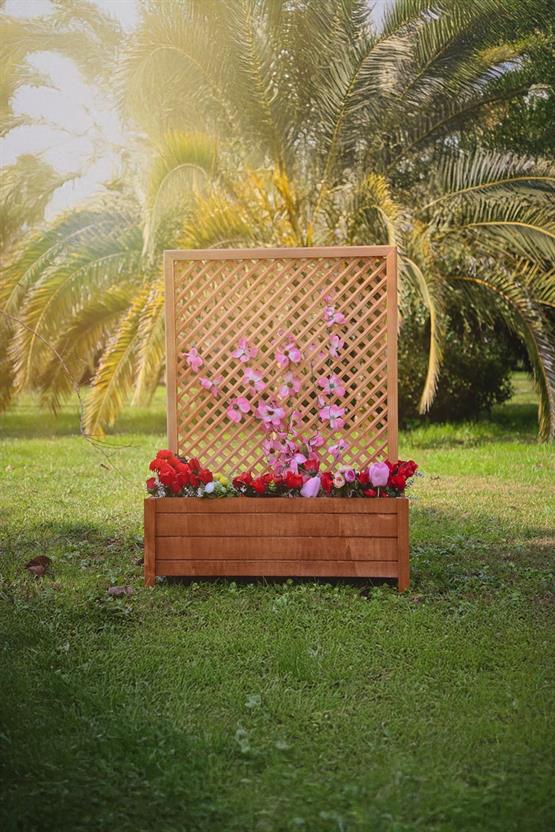 Mandu Ahşap Sarmaşık Saksı-Mnd78