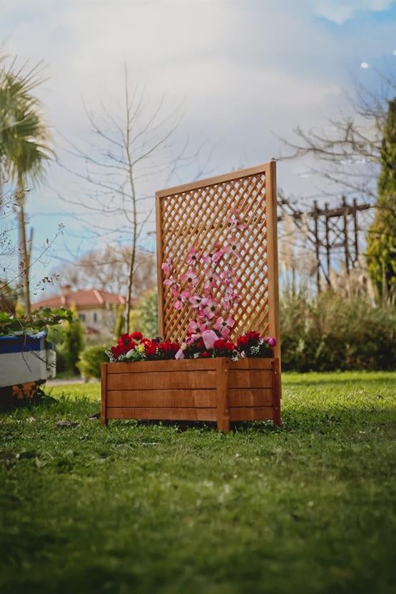 Mandu Ahşap Sarmaşık Saksı-Mnd78