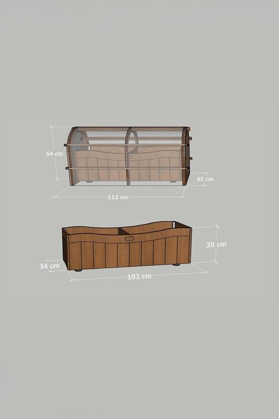 Mandu Ahşap Sera Saksı-Mnd189