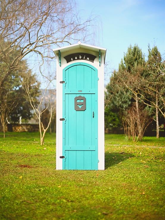 Mandu Ahşap Soyunma Kabini (Plaj Duş Kabini) Mavi Mnd259