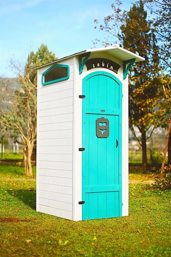 Mandu Ahşap Soyunma Kabini (Plaj Duş Kabini) Mavi Mnd259