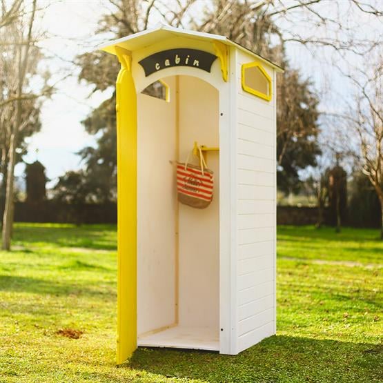 Mandu Ahşap Soyunma Kabini (Plaj Duş Kabini) Sarı Mnd259-2