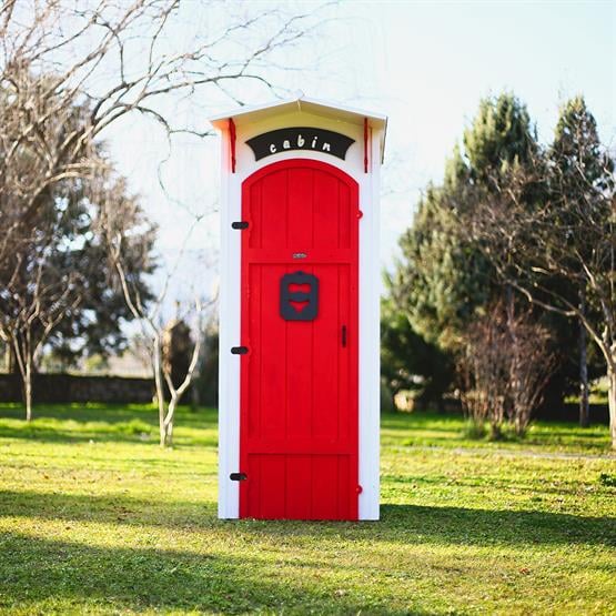 Mandu Ahşap Soyunma Kabini (Plaj Duş Kabini) Kırmızı Mnd259-1