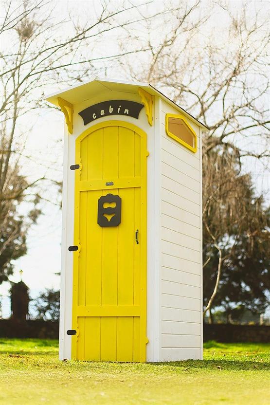 Mandu Ahşap Soyunma Kabini (Plaj Duş Kabini) Sarı Mnd259-2