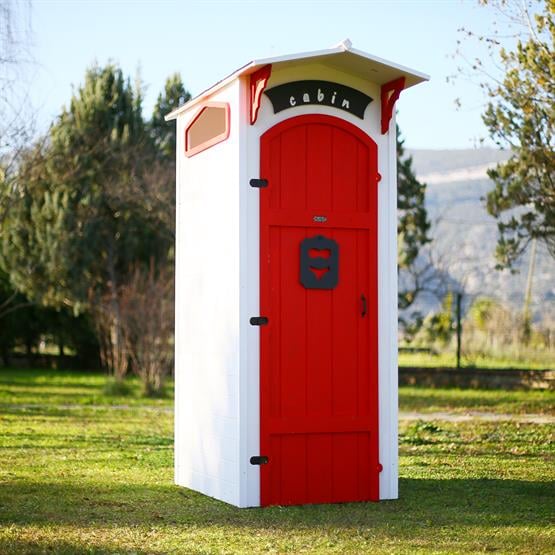 Mandu Ahşap Soyunma Kabini (Plaj Duş Kabini) Kırmızı Mnd259-1