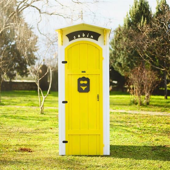 Mandu Ahşap Soyunma Kabini (Plaj Duş Kabini) Sarı Mnd259-2
