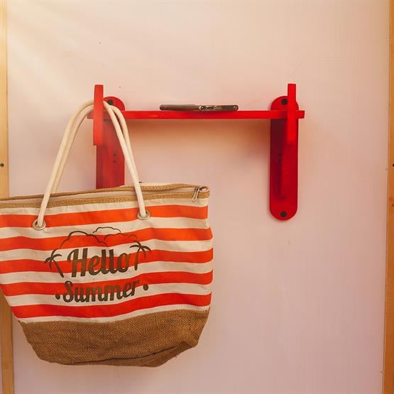 Mandu Ahşap Soyunma Kabini (Plaj Duş Kabini) Kırmızı Mnd259-1