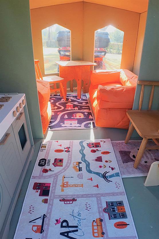 Mandu Ahşap Tinyhouse Playhouse Römorklu Oyun Evi MND282 