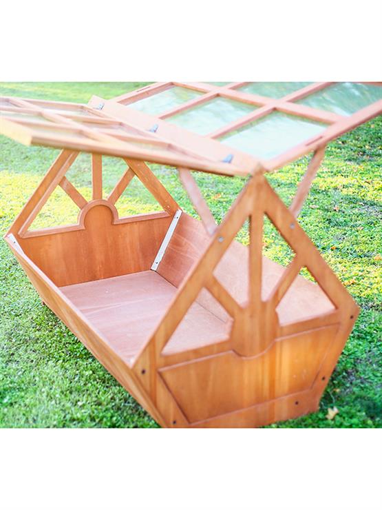 Mandu Ahşap Tribox Sera Saksı (Büyük) Mnd249