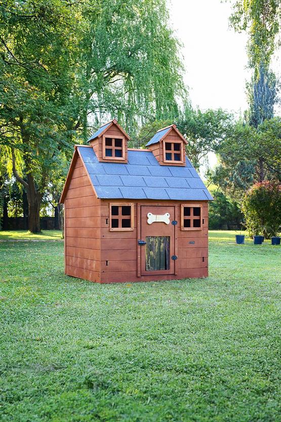 Mandu Bahçeli Ultra Lüks Ahşap Köpek Kulübesi (evi) MND105