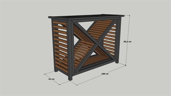 Mandu Dekoratif Ahşap Dış Mekân Odunluk Sg09