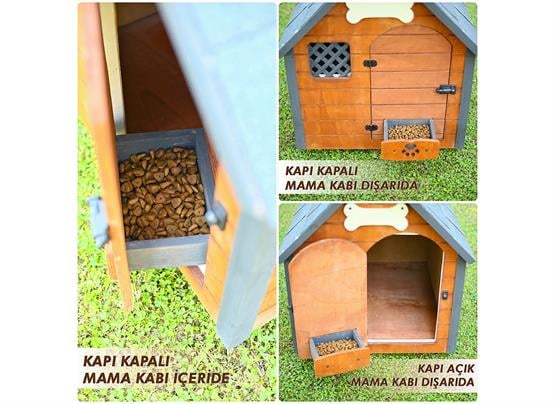 Mandu Isı Yalıtımlı Ahşap Köpek Kulübesi Medıum-Mnd59
