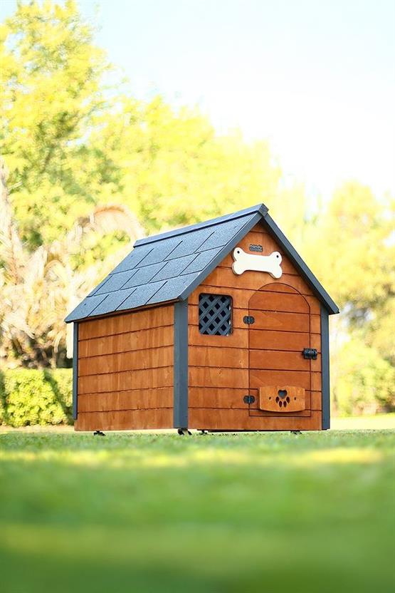 Mandu Isı Yalıtımlı Ahşap Köpek Kulübesi Large-Mnd56
