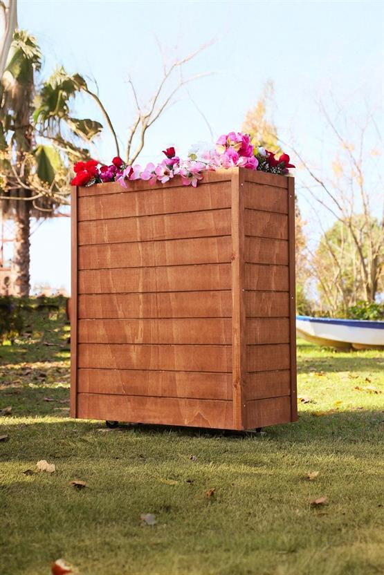 Mandu Maxı Boy Dekoratif Ahşap Saksı-Mnd90