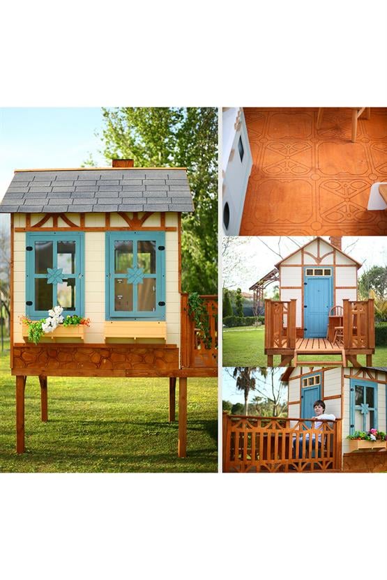 Mandu Yerden Yüksek Ahşap Ağaç Oyun Evi MND290 