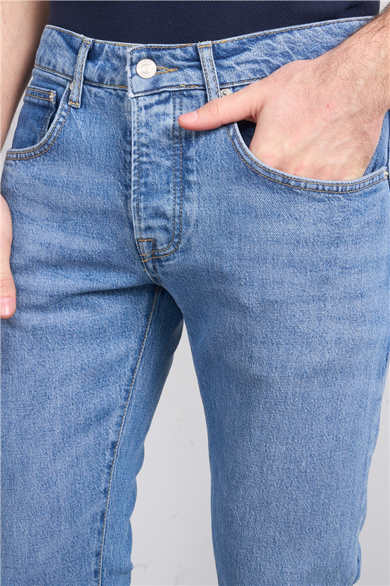Mareteks 1115-C70-Napolı M-L Blue Zkb. Erkek Denım Pantolon