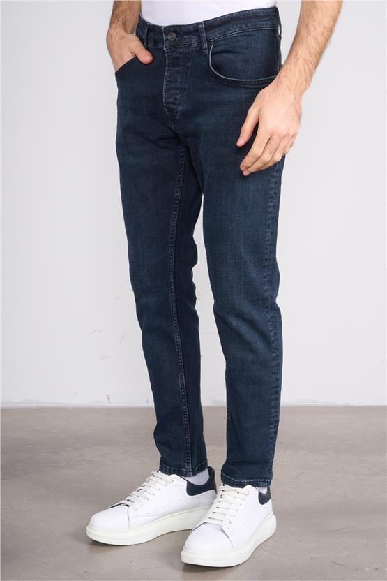 Mareteks 1124-C47-Napolı Blue Black Zkb. Erkek Denım Pantolon