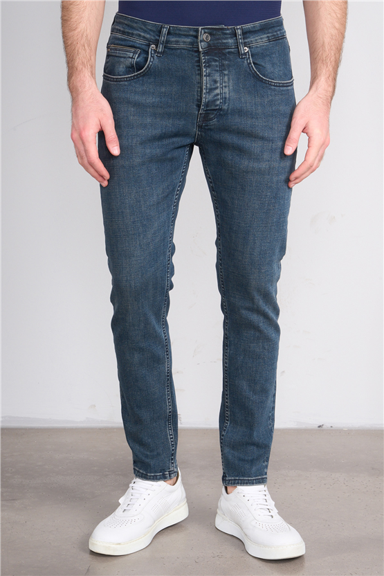Mareteks 1135-C58-Napolı Blue Hakı Zkb. Erkek Denım Pantolon