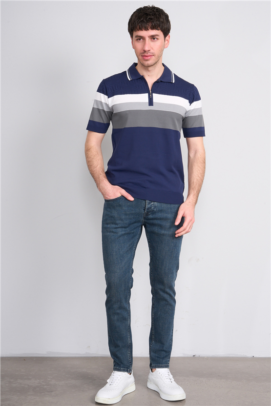 Mareteks 1135-C58-Napolı Blue Hakı Zkb. Erkek Denım Pantolon