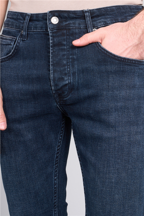 Mareteks 1135-C64-Napolı Blue Black Zkb. Erkek Denım Pantolon