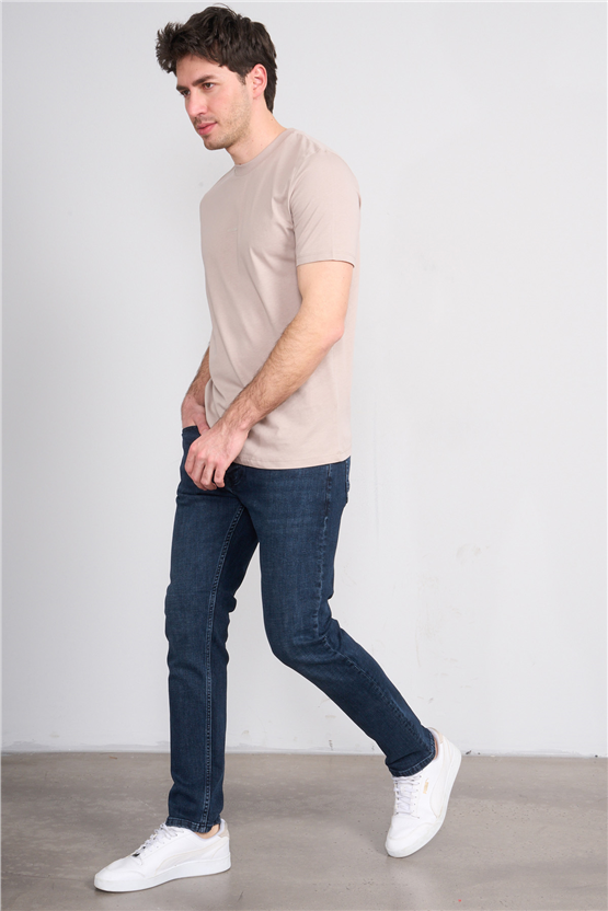 Mareteks 1135-C64-Napolı Blue Black Zkb. Erkek Denım Pantolon