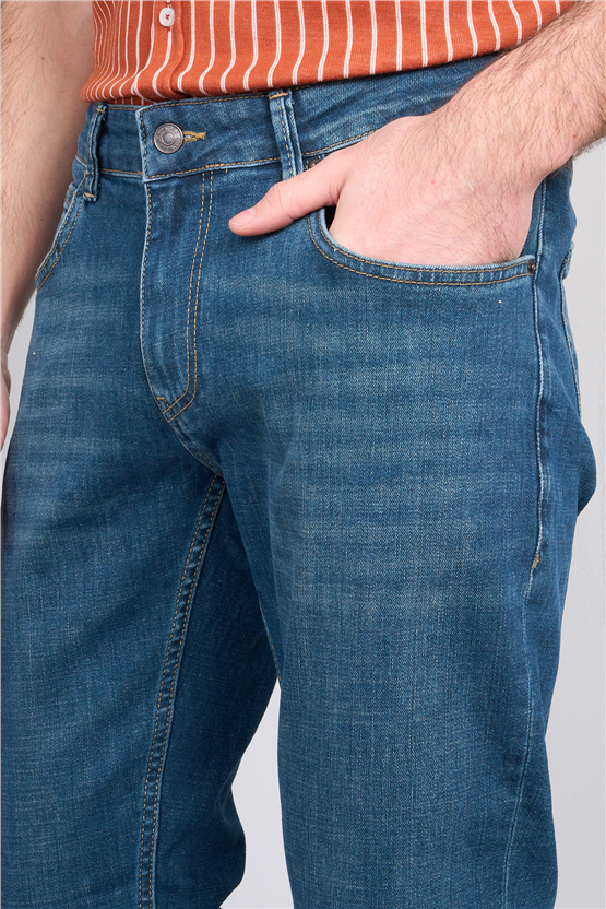 Mareteks 2203-C55-Parma Green Blue Zkb. Erkek Denım Pantolon