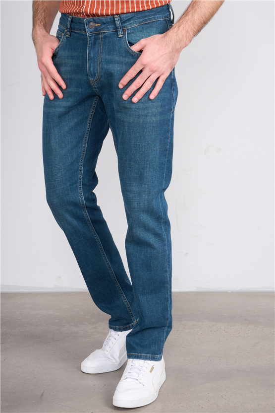 Mareteks 2203-C55-Parma Green Blue Zkb. Erkek Denım Pantolon
