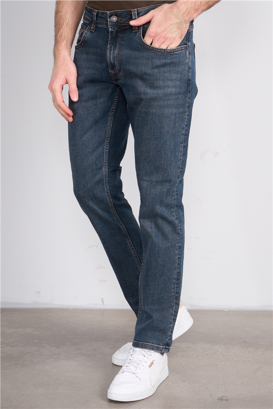 Mareteks 2213-C57-Parma Blue Brown Zkb. Erkek Denım Pantolon