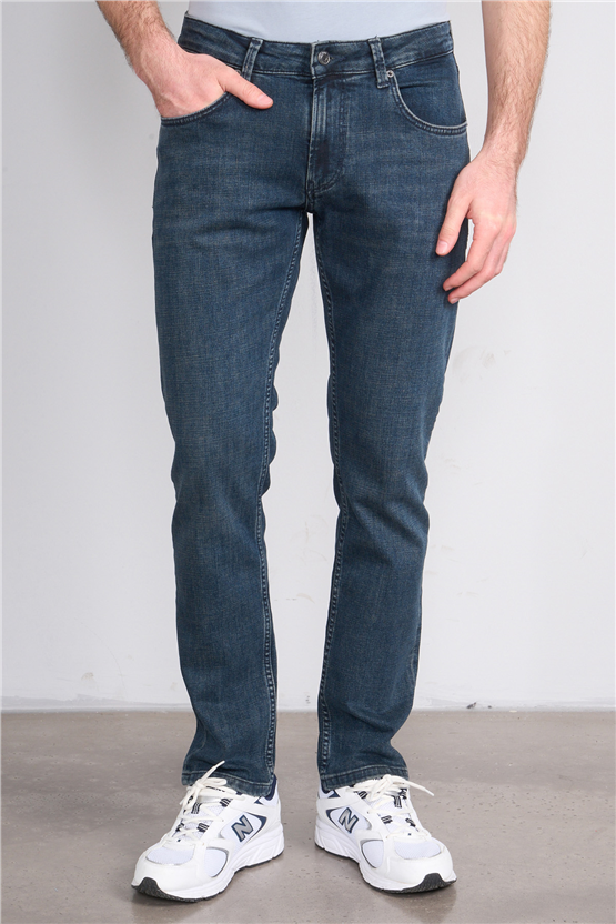 Mareteks 2213-C58-Parma Blue Hakı Zkb. Erkek Denım Pantolon