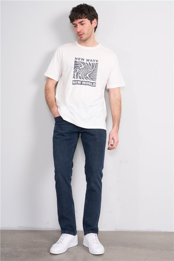 Mareteks 2213-C64-Parma Blue Black Zkb. Erkek Denım Pantolon