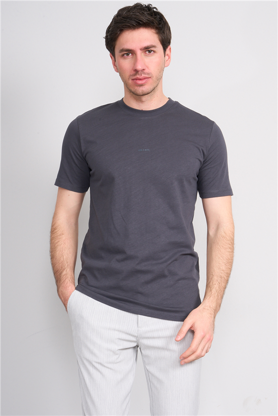 Mareteks 2600 Js Antrasıt Erkek 0 Yaka Less Is More Suprem T-Shırt