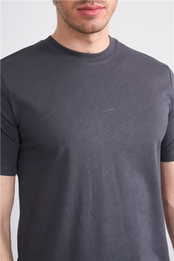 Mareteks 2600 Js Antrasıt Erkek 0 Yaka Less Is More Suprem T-Shırt