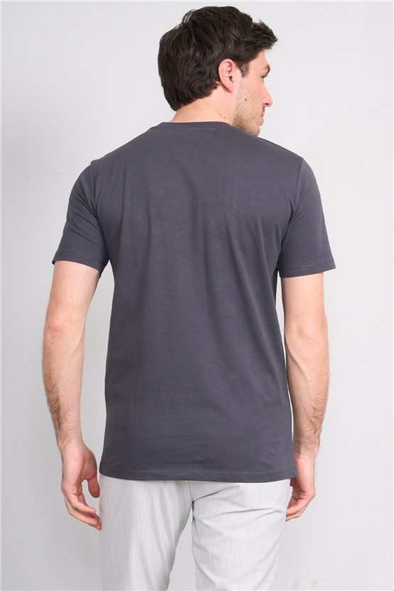 Mareteks 2600 Js Antrasıt Erkek 0 Yaka Less Is More Suprem T-Shırt