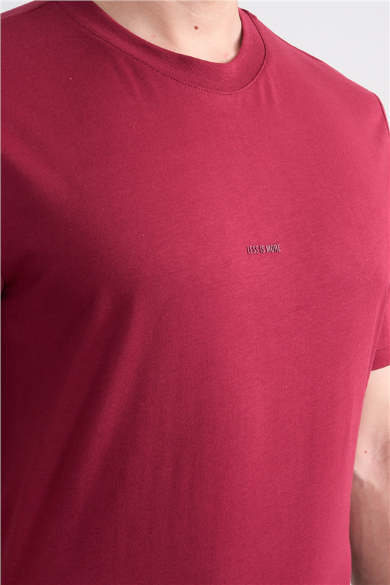Mareteks 2600 Js Bordo Erkek 0 Yaka Less Is More Suprem T-Shırt