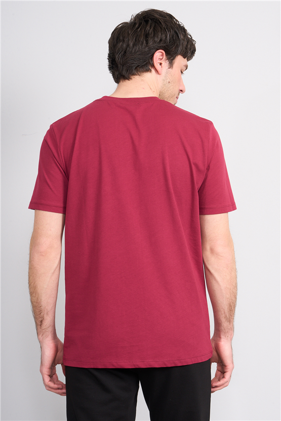 Mareteks 2600 Js Bordo Erkek 0 Yaka Less Is More Suprem T-Shırt