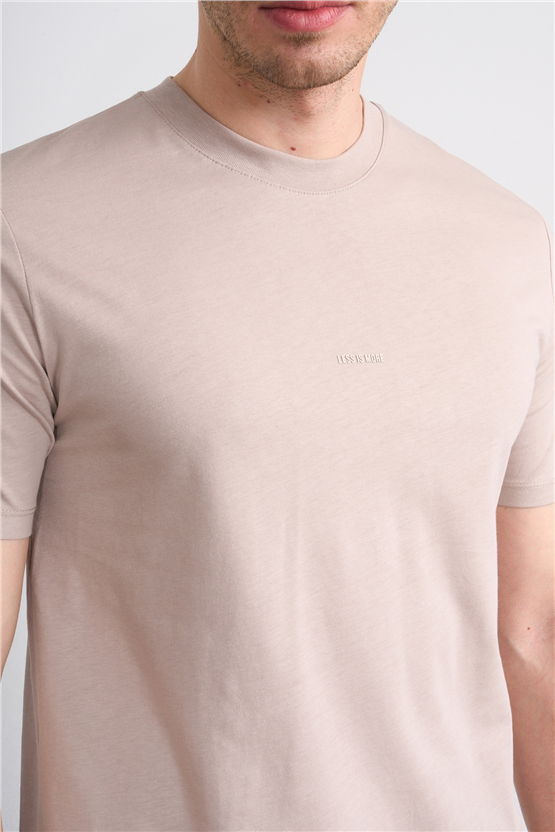Mareteks 2600 Js Pudra Erkek 0 Yaka Less Is More Suprem T-Shırt