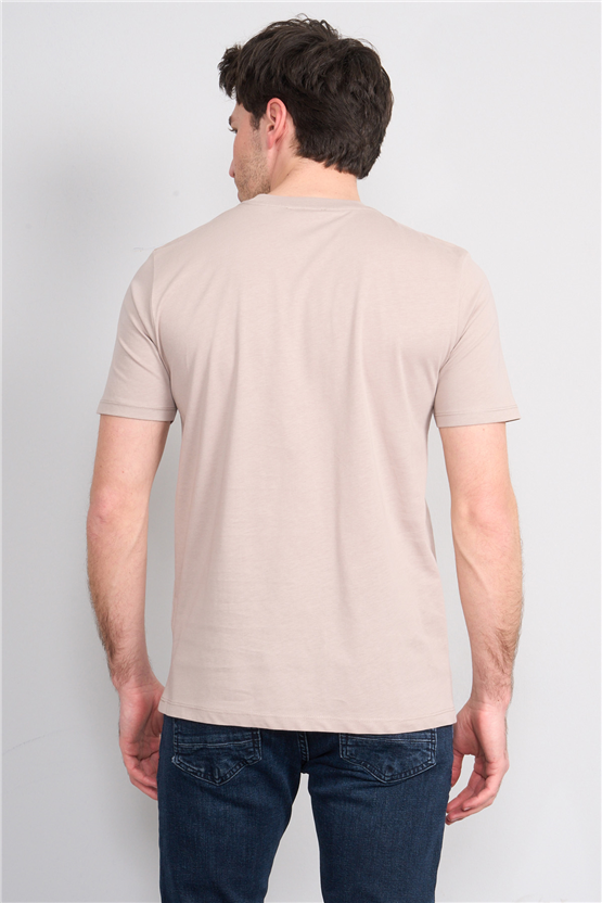 Mareteks 2600 Js Pudra Erkek 0 Yaka Less Is More Suprem T-Shırt