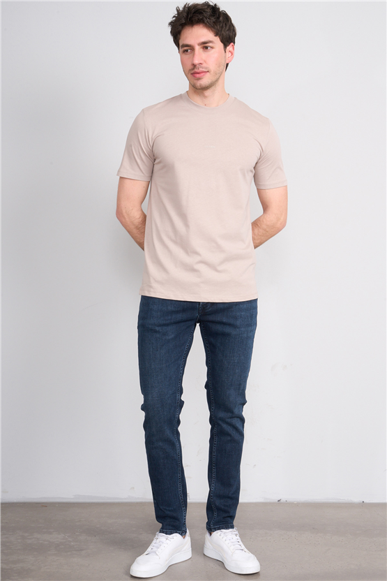 Mareteks 2600 Js Pudra Erkek 0 Yaka Less Is More Suprem T-Shırt