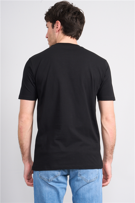 Mareteks 2600 Js Sıyah Erkek 0 Yaka Less Is More Suprem T-Shırt