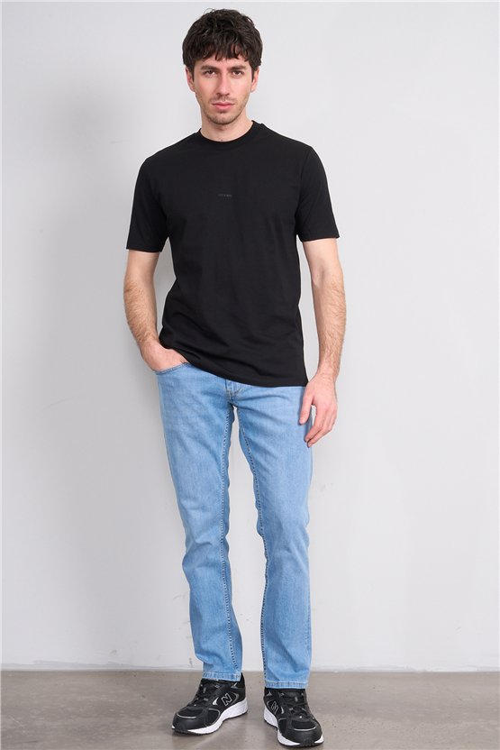 Mareteks 2600 Js Sıyah Erkek 0 Yaka Less Is More Suprem T-Shırt