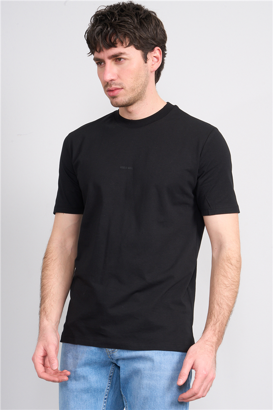 Mareteks 2600 Js Sıyah Erkek 0 Yaka Less Is More Suprem T-Shırt