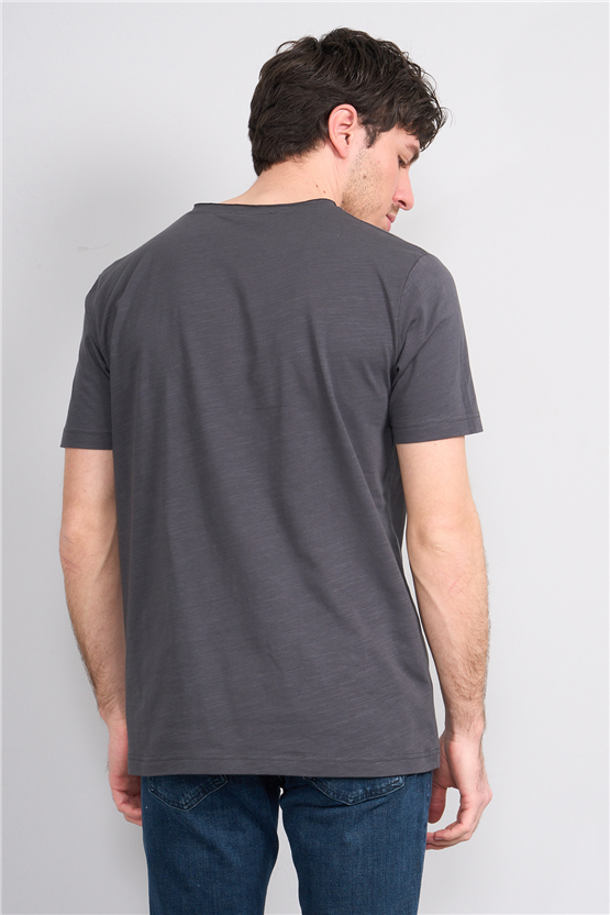 Mareteks 2601 Js Antrasıt Erkek Pıs 0 Yaka Flamlı T-Shırt