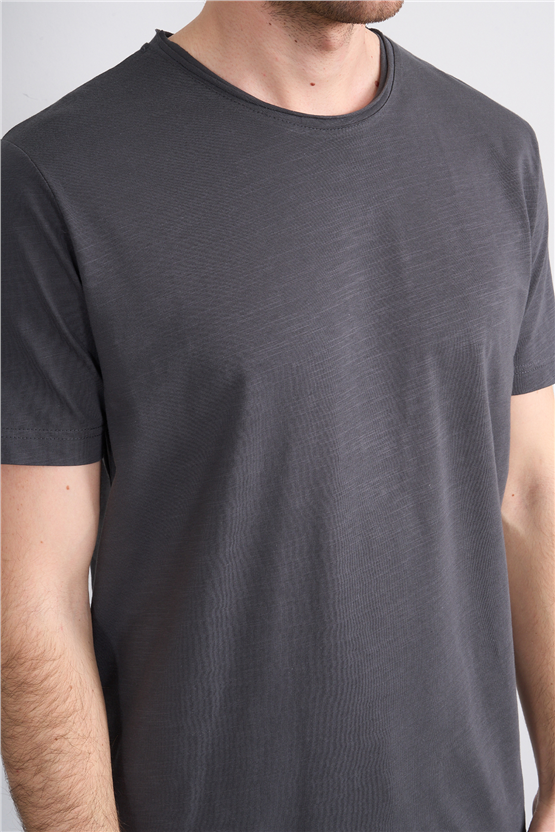 Mareteks 2601 Js Antrasıt Erkek Pıs 0 Yaka Flamlı T-Shırt