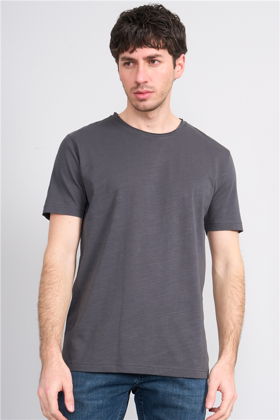 Mareteks 2601 Js Antrasıt Erkek Pıs 0 Yaka Flamlı T-Shırt
