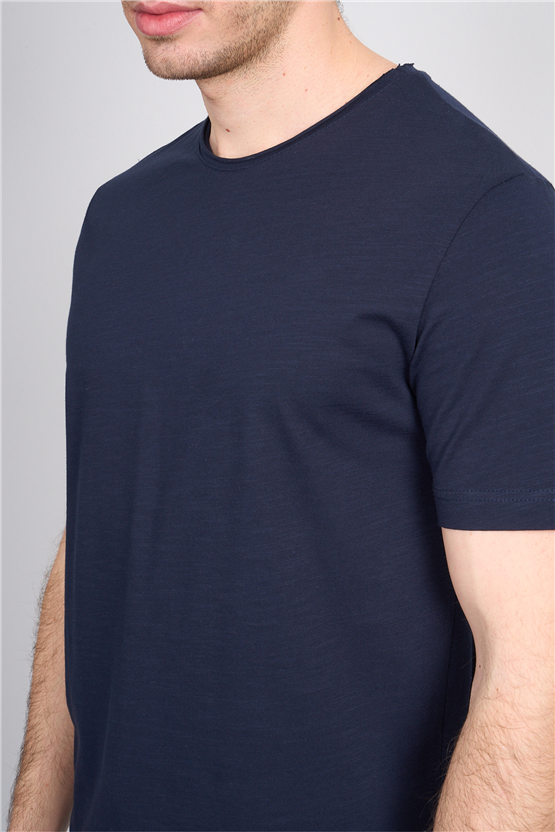 Mareteks 2601 Js Indıgo Erkek Pıs 0 Yaka Flamlı T-Shırt