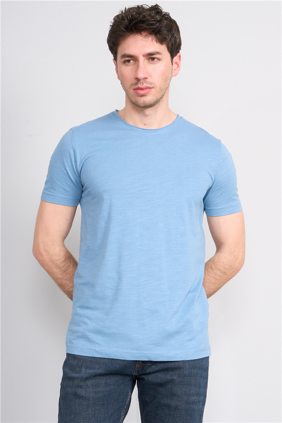 Mareteks 2601 Js S Mavı Erkek Pıs 0 Yaka Flamlı T-Shırt